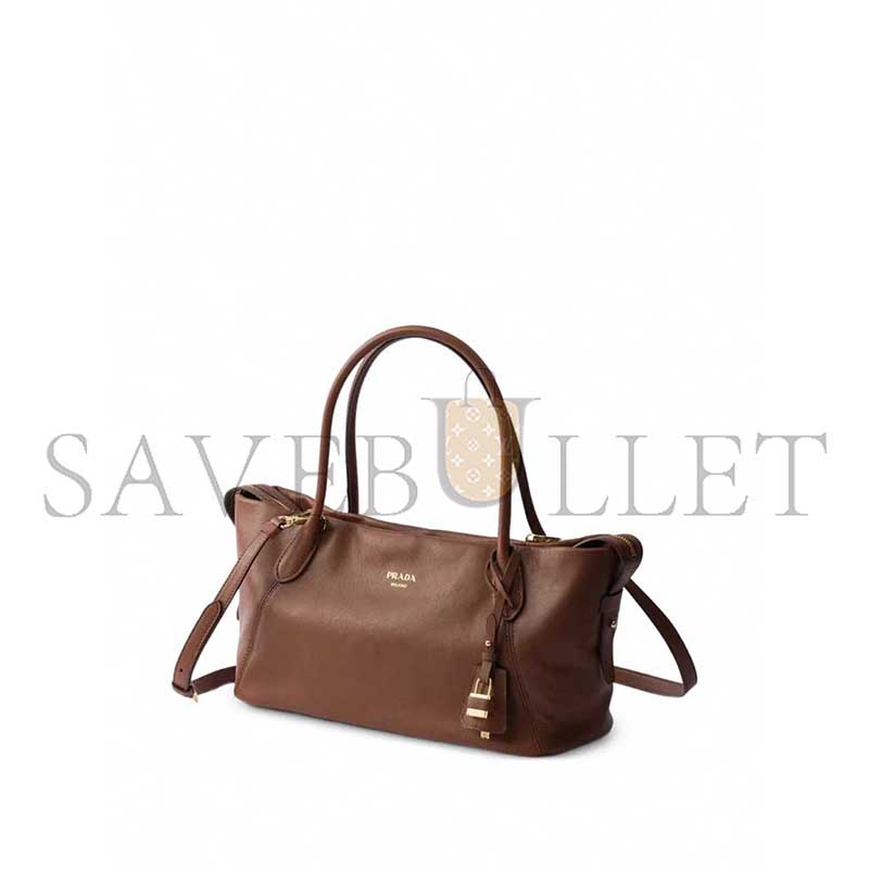 PRADA OUVERT LARGE LEATHER TOTE BAG 1BG661 (32*18.5*13cm)